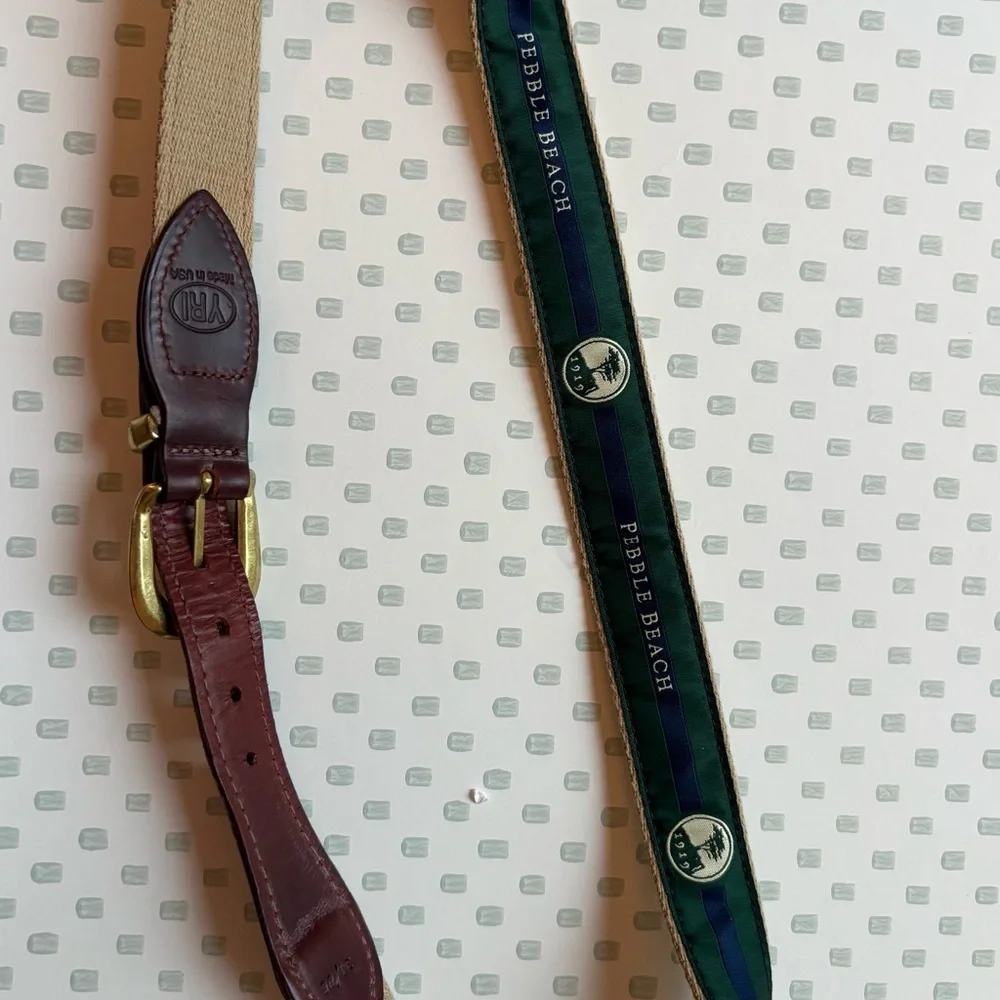 FIRM PRICE Pebble Beach 1919 Golf Belt - Picture 1 of 13